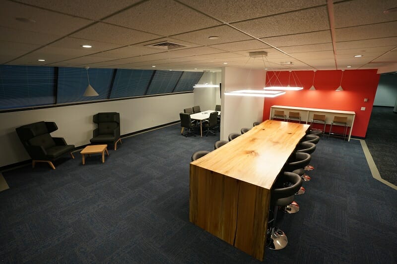 corporate office renovation by interior office space contractor in CT and MA