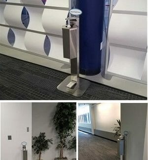 Adform Interiors installed high traffic hand sanitizer stations for Raytheon Technologies in East Hartford Adform Interiors installed high traffic hand sanitizer stations for Raytheon Technologies in East Hartford