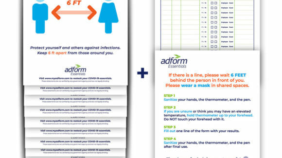 Adform Interiors FREE digital coronavirus signage Adform Interiors FREE digital coronavirus signage
