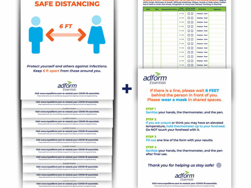 Adform Interiors FREE digital coronavirus signage Adform Interiors FREE digital coronavirus signage
