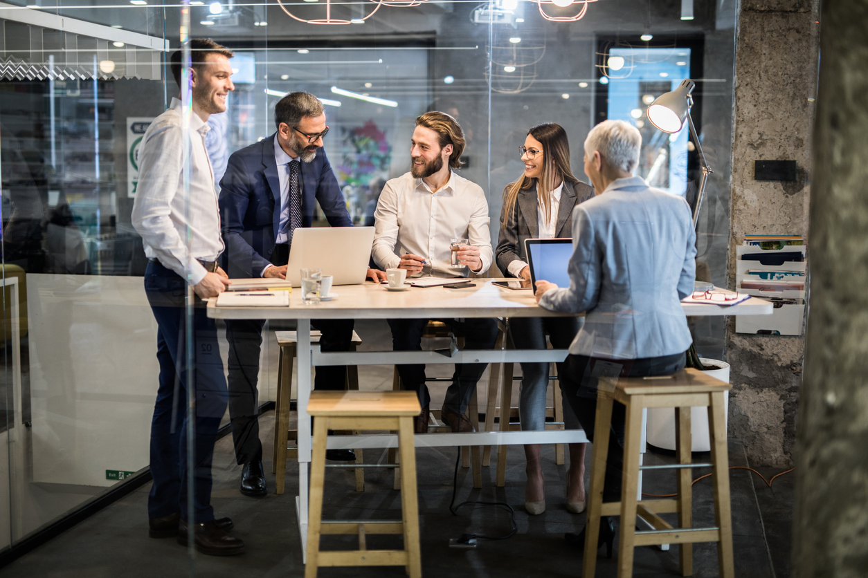 Modern technology is being used in this collaborative office space